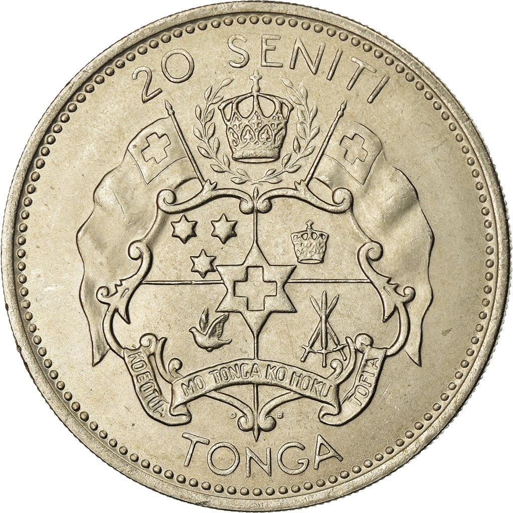 Tonga | 20 Seniti Münze | König Tupou IV | Stern | KM:31 | 1968 - 1974