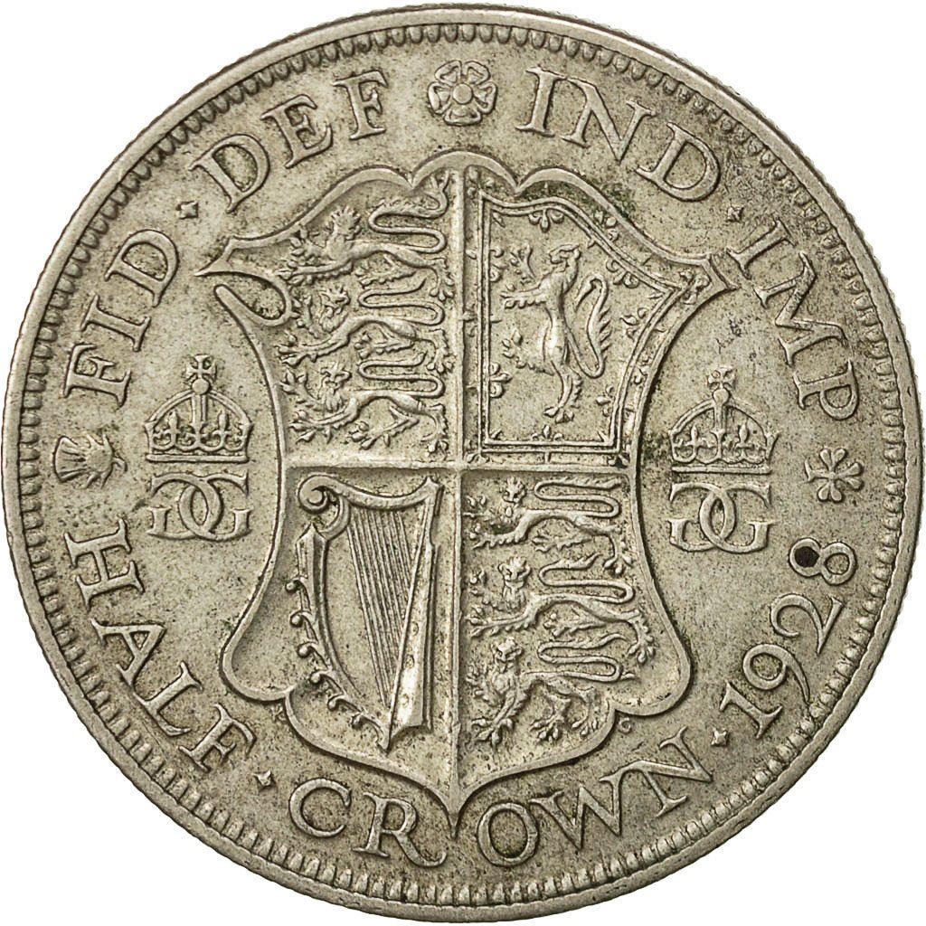 United Kingdom | 1/2 Crown Coin | George V | KM:835 | 1927 - 1936