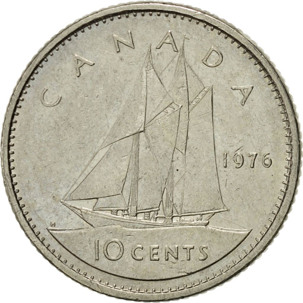 Canada | 10 Cents Coin | Nickel | 2nd portrait | KM:77 | 1969-1989