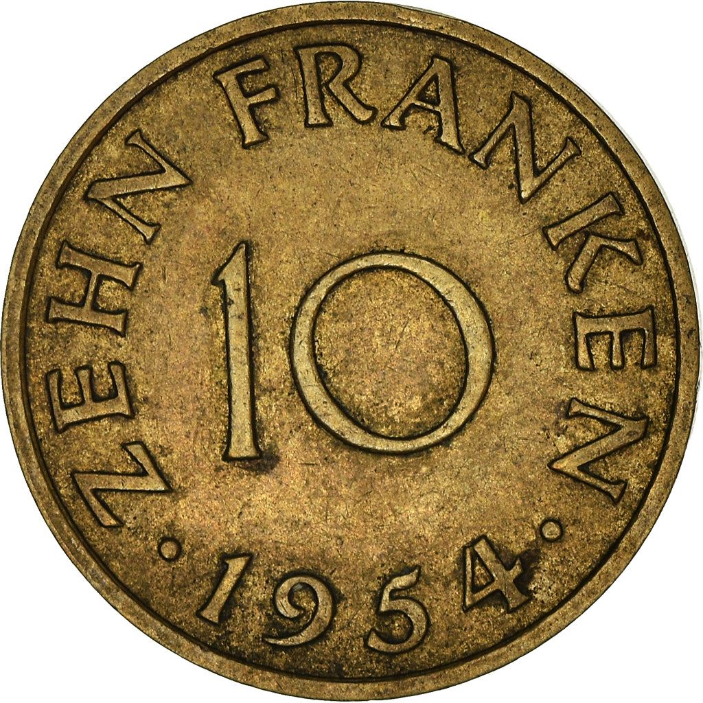 ألمانيا › سار | عملة 10 فرانك | مشهد صناعي | رقم كتالوج: 1 | 1954