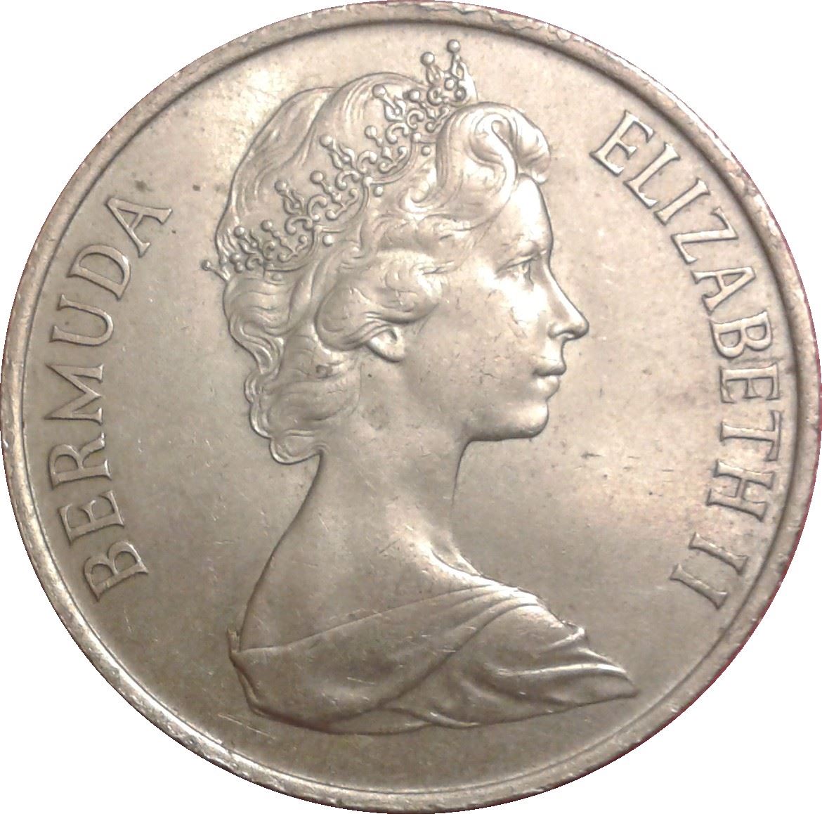 Bermuda | 50 Cents Coin | Queen Elizabeth II | KM19 | 1970 - 1985