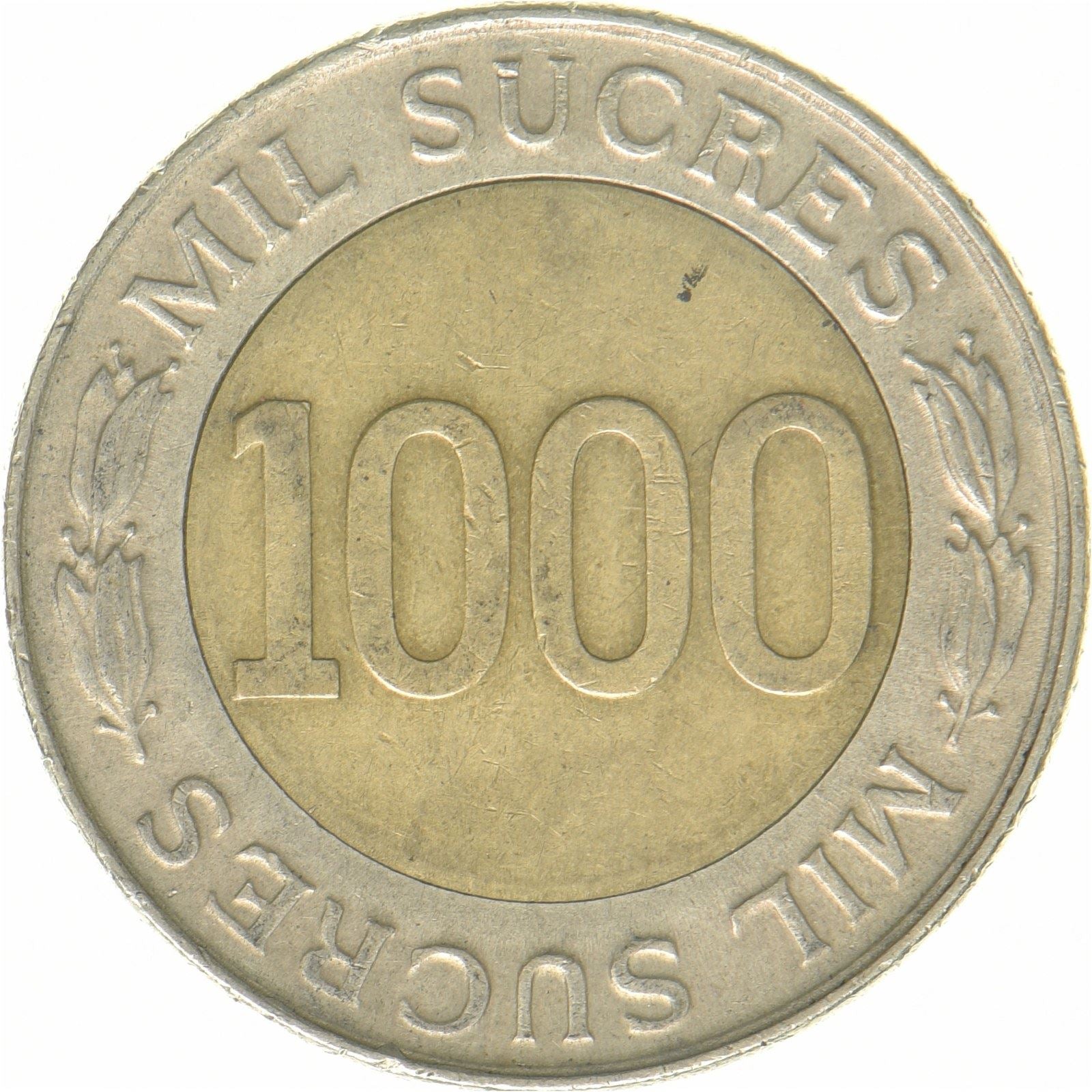 Ecuador | 1000 Sucres Coin | Eugenio Espejo | Bimetallic | KM:103 | 1997