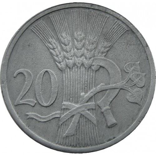Bohemia and Moravia | 20 Haleru Coin | Lion | Sickle | 1940 - 1944