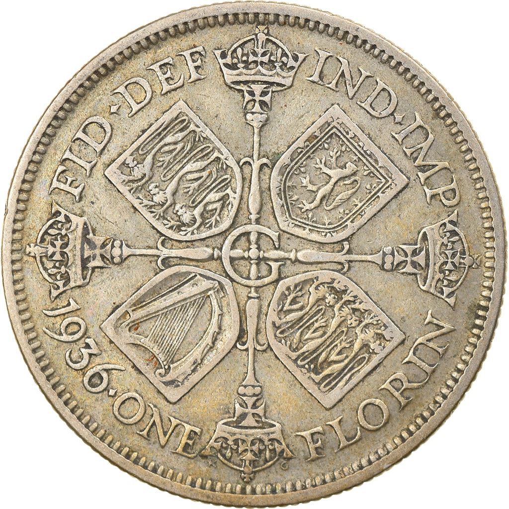 United Kingdom | 1 Florin Coin | George V | KM:834 | 1927 - 1936