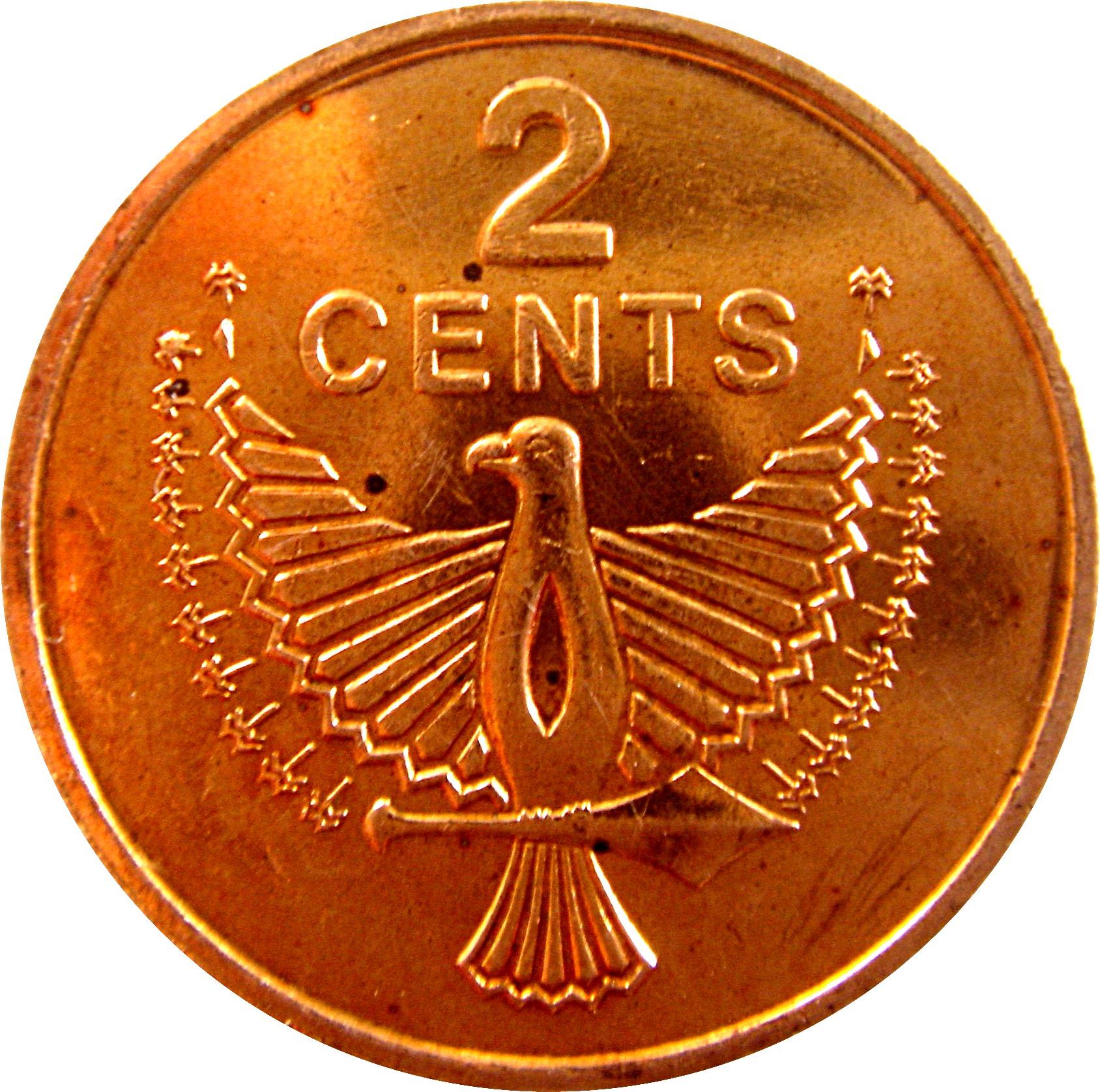 Solomon Islands | 2 Cents Coin | Elizabeth II | Eagle Spirit | KM:2a | 1985