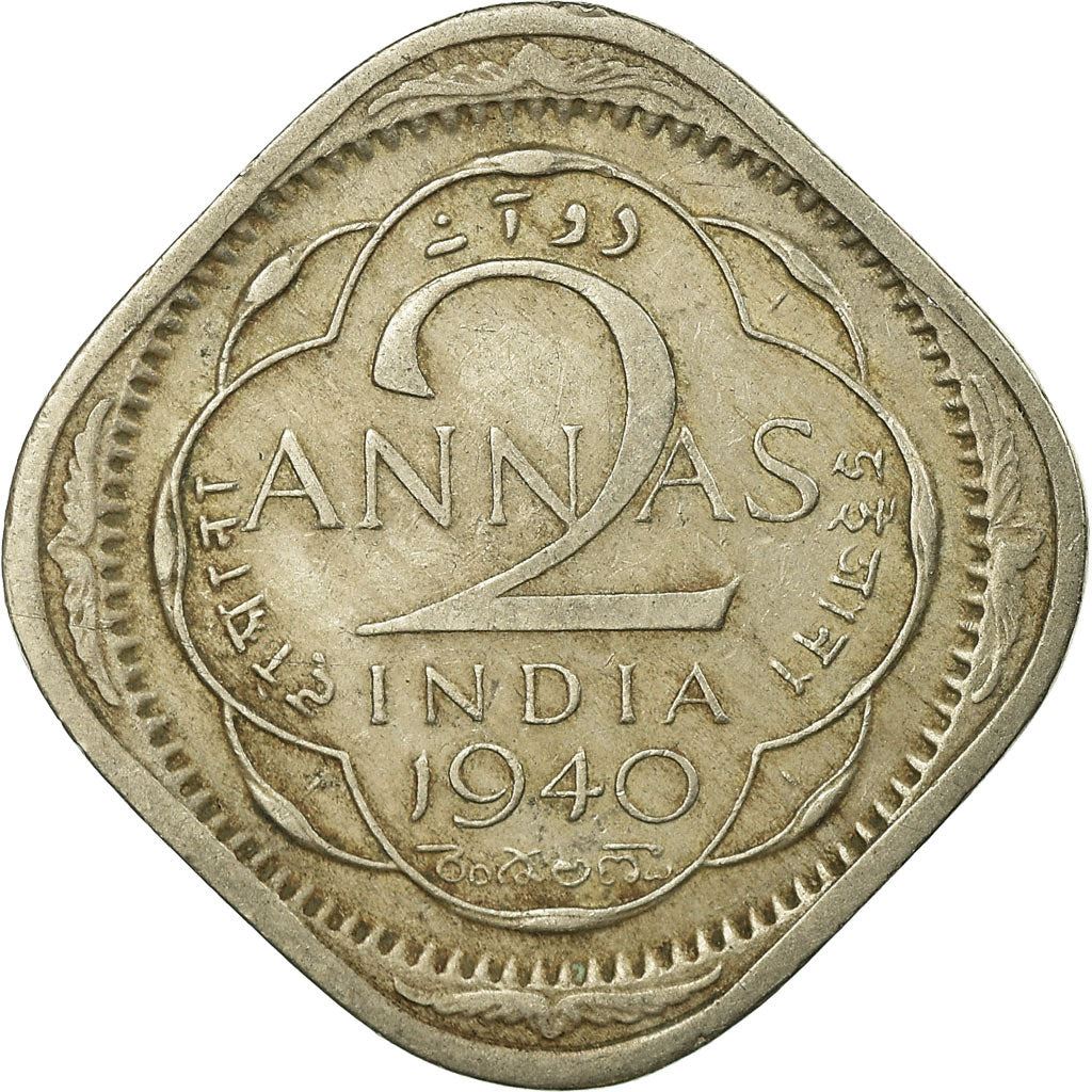 India - British | 2 Annas Coin | King George VI | Km:541 | 1939 - 1941