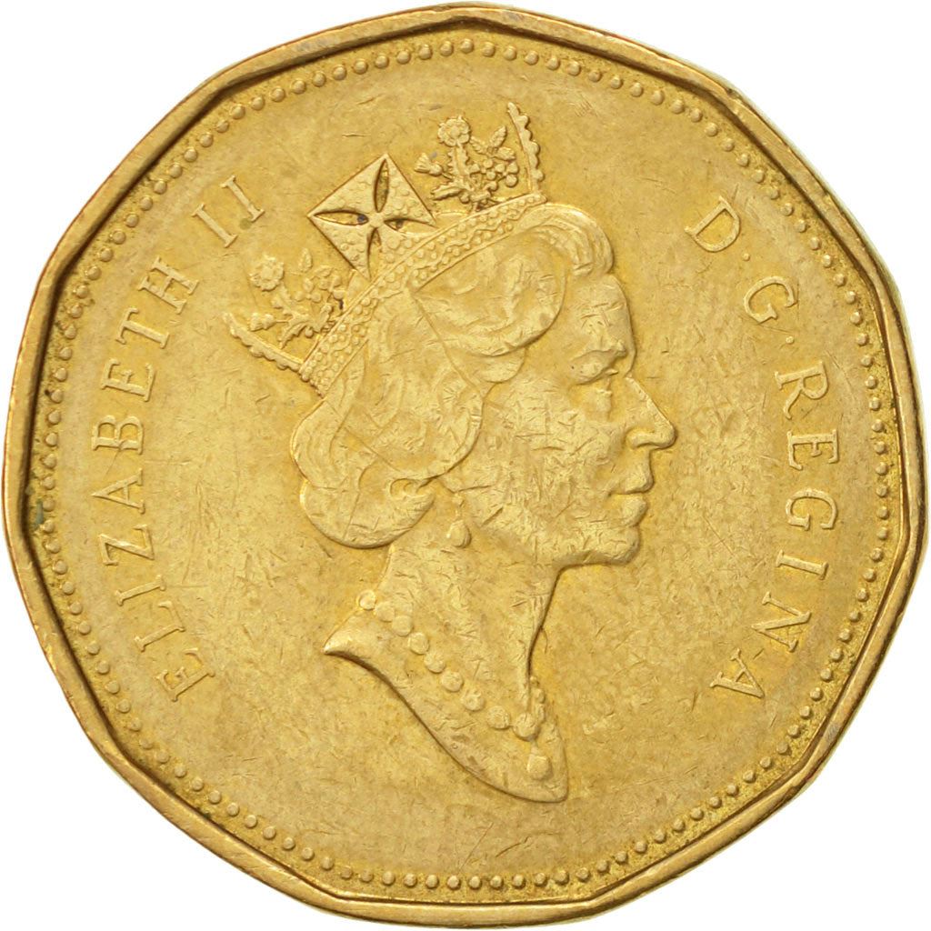 Canada | 1 Dollar Coin | Bronze plated nickel | 3rd portrait | KM:186 | 1990-2003