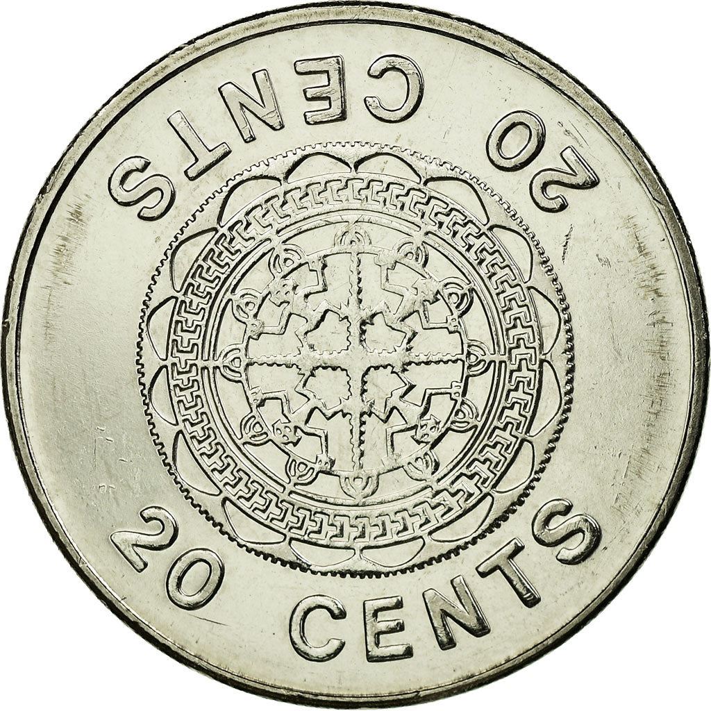 Solomon Islands | 20 Cents Coin | Elizabeth II | Malaita Pendant | Km:28 | 1987 - 2010