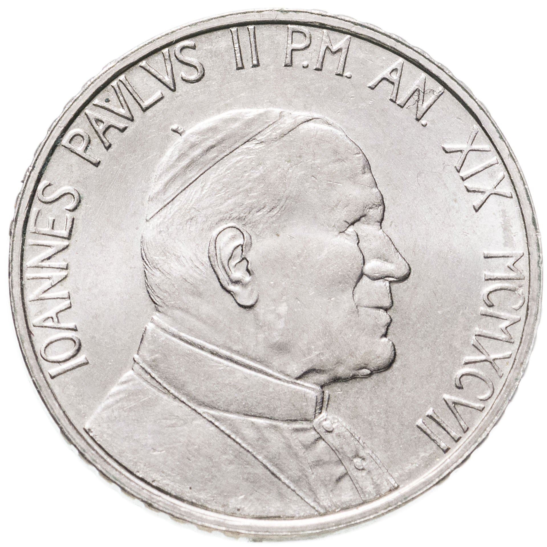Vatican City | 100 Lire Coin | John Paul II | KM:283 | 1997