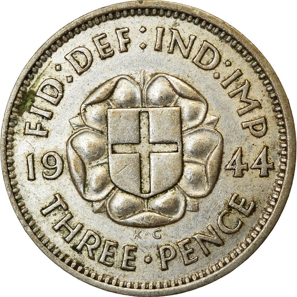 United Kingdom | 3 Pence Coin | George VI | KM:848 | 1937 - 1945