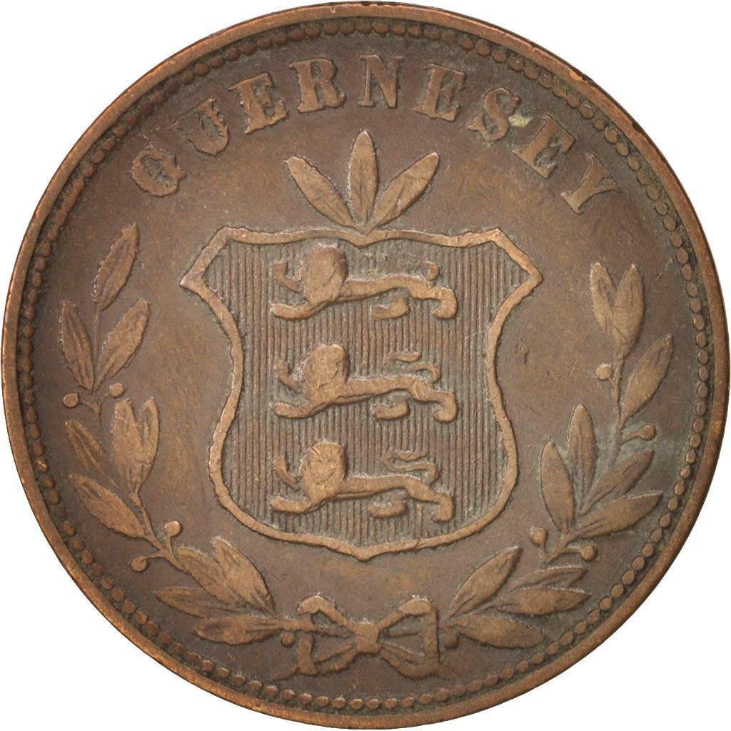 Guernsey 8 Doubles Coin | KM7 | 1864 - 1911
