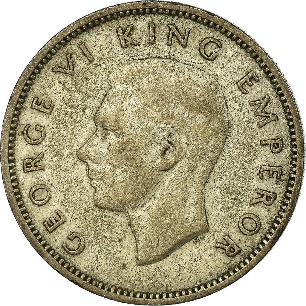 New Zealand | 1 Shilling Coin | George VI | Maori Warrior | Km:9 | 1937 - 1946