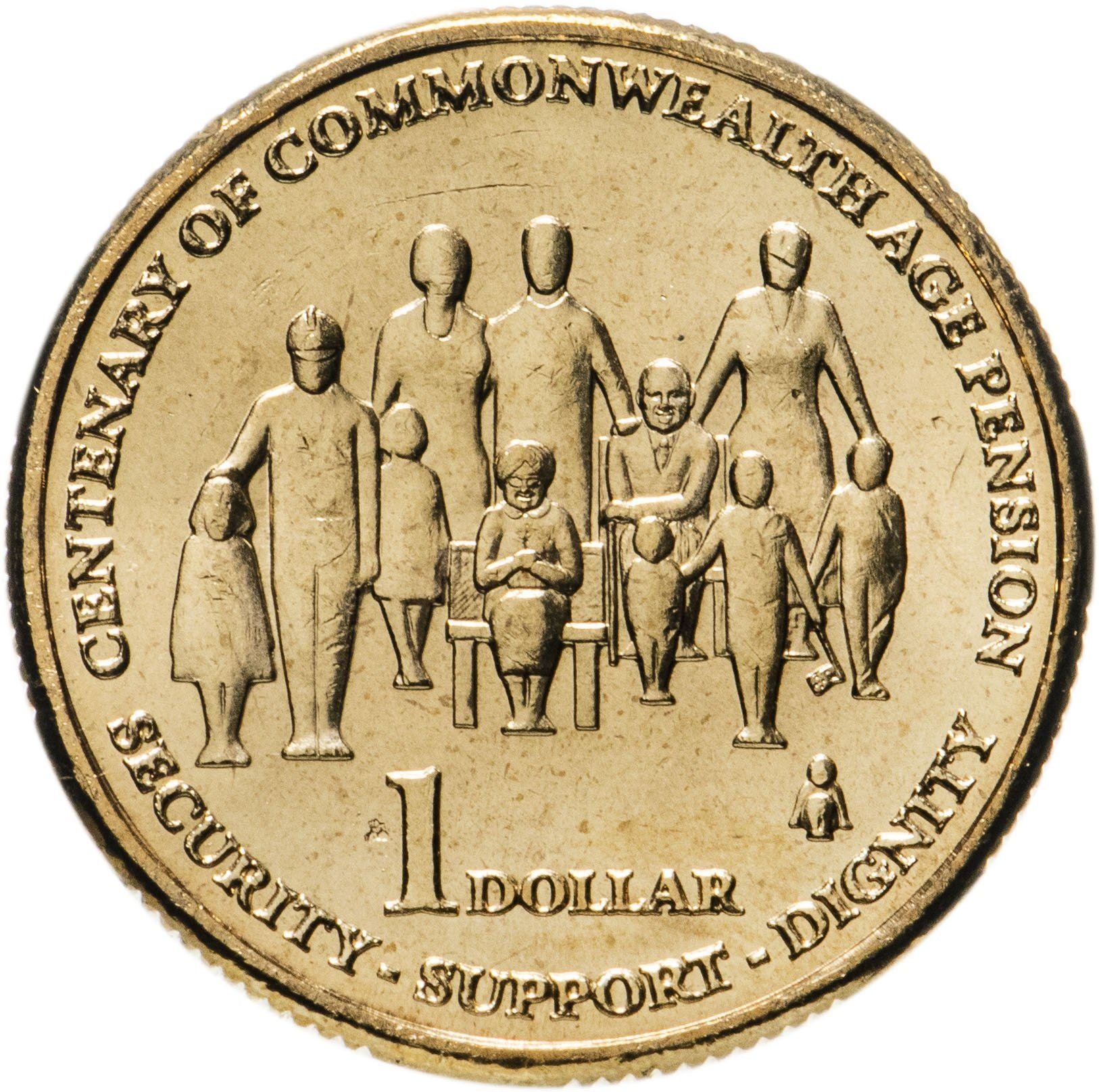 Australia | 1 Dollar Coin | Centenary of Age Pensions | KM:1498 | 2009