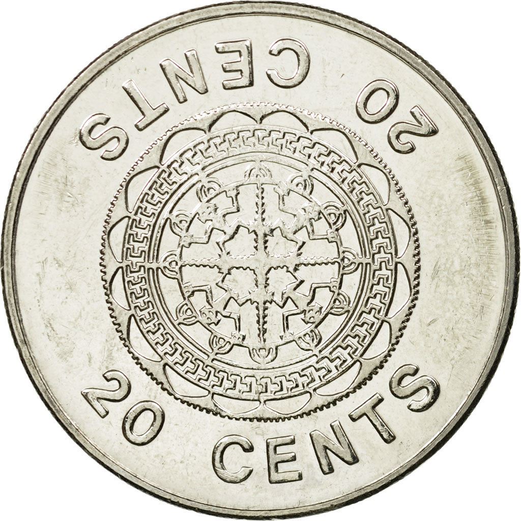 Solomon Islands | 20 Cents Coin | Elizabeth II | Malaita Pendant | Km:28 | 1987 - 2010