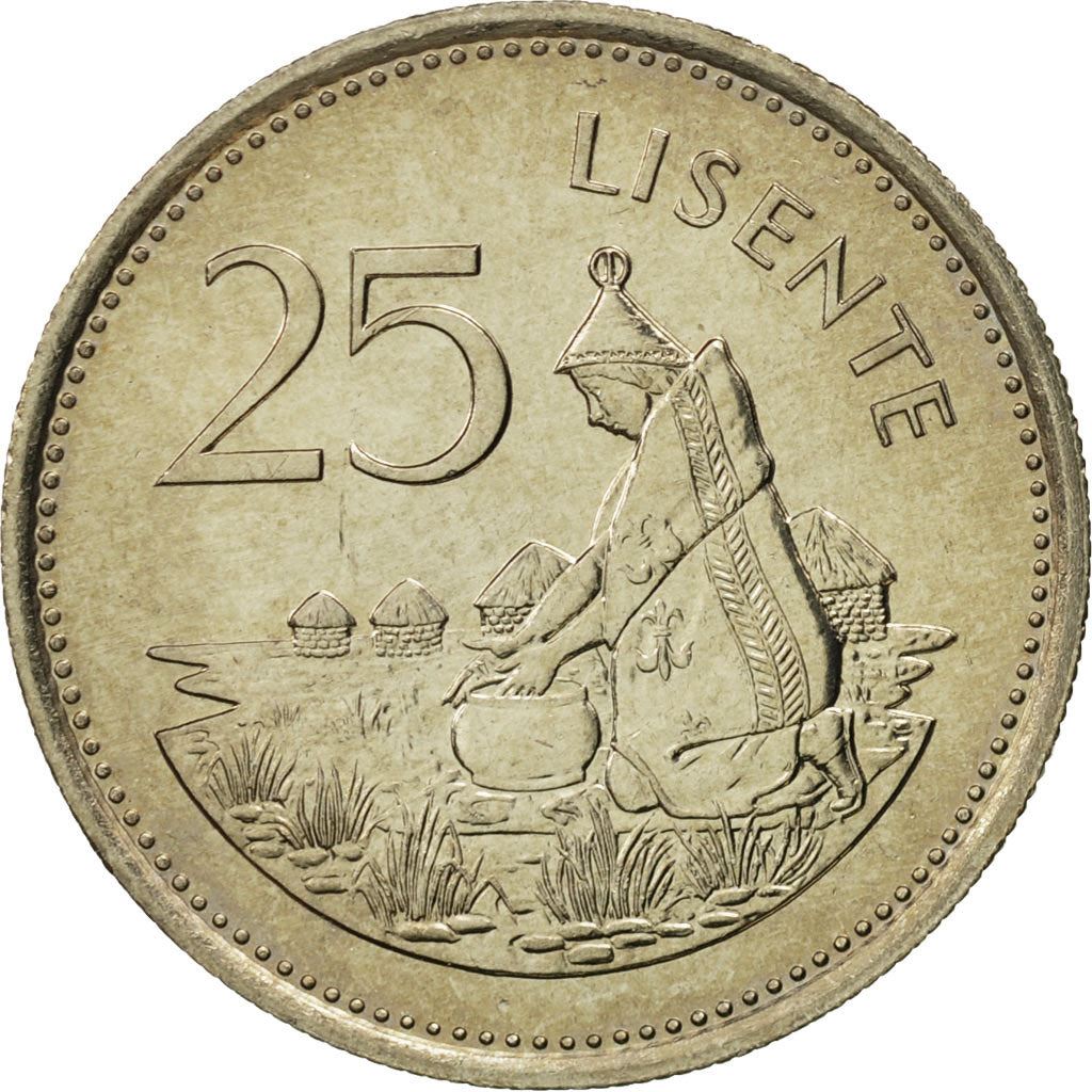 Lesotho | 25 Lisente Coin | Moshoeshoe II | Km:20 | 1979 - 1989