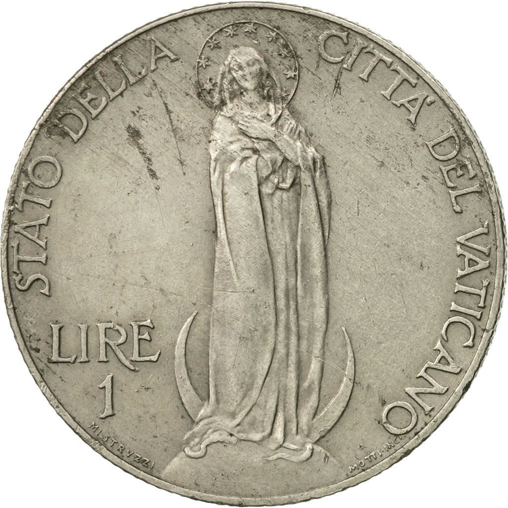 Vatican City | 1 Lira Coin | Virgin Mary | Km:5 | 1929 - 1937