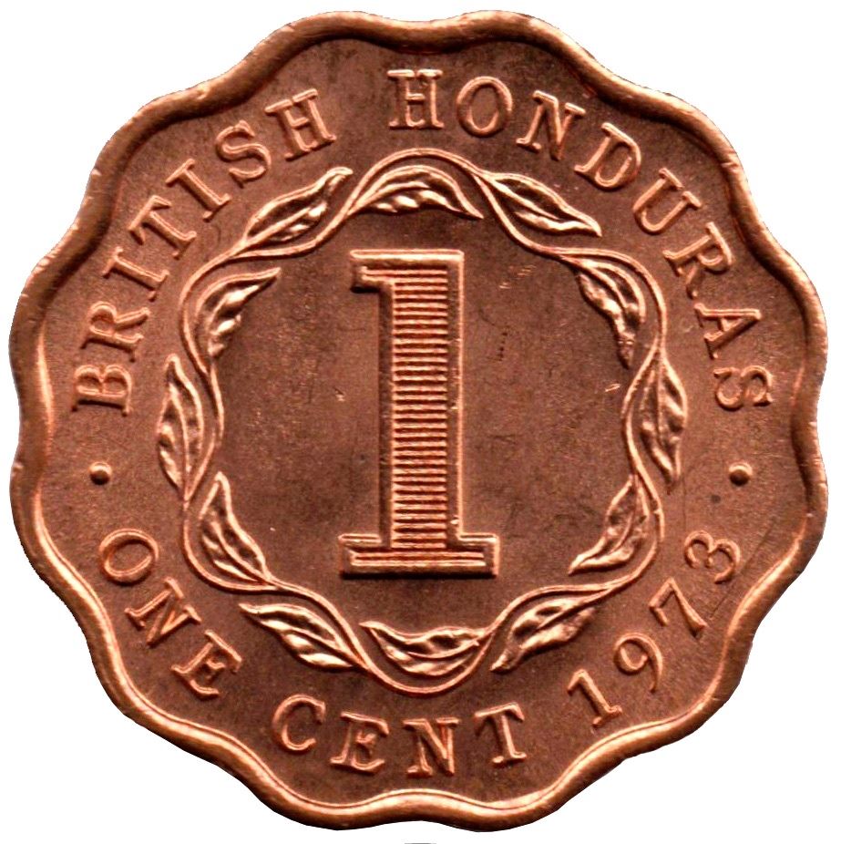 Belizean 1 Cent Coin | Queen Elizabeth II | KM30 | Belize | 1956 - 1973