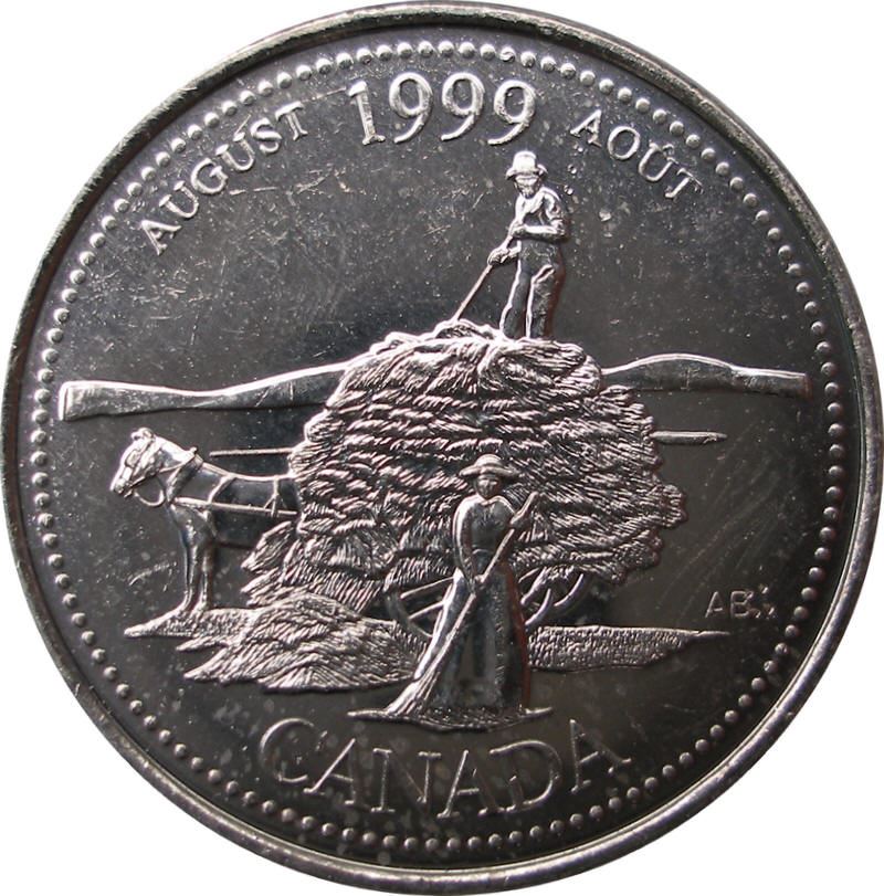 Canada | 25 Cents Coin | the Pioneer Spirit | Nickel | KM:349 | 1999