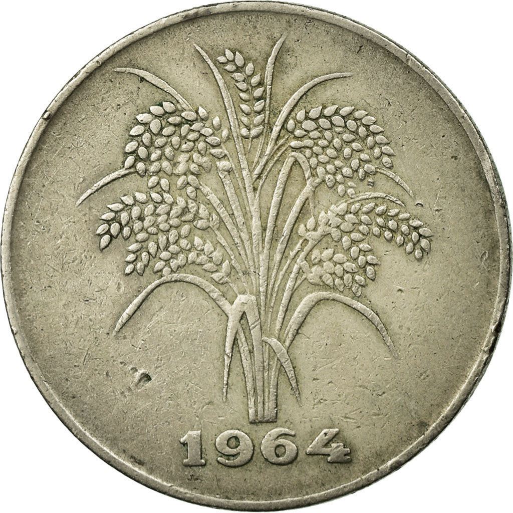 Vietnam › South Vietnam | 10 Dong Coin | Rice stalks | Km:8 | 1964 - 1967