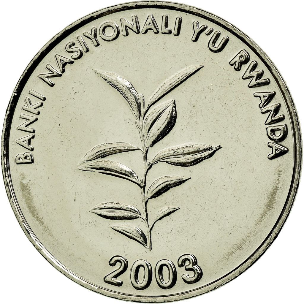 Rwanda | 20 Amafaranga Coin | Tea Plants | Km:25 | 2003