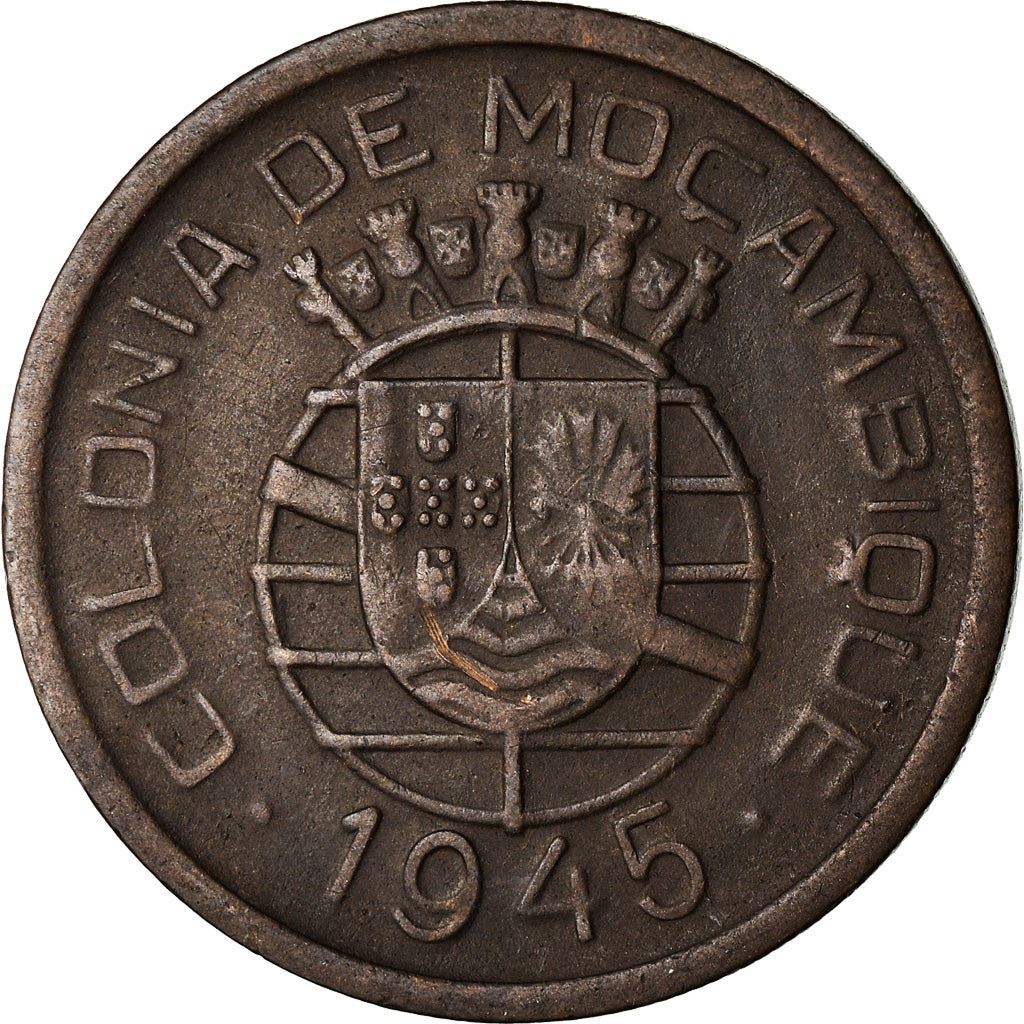 Mozambique | 50 Centavos Coin | Bundle of Arrows | Km:73 | 1945