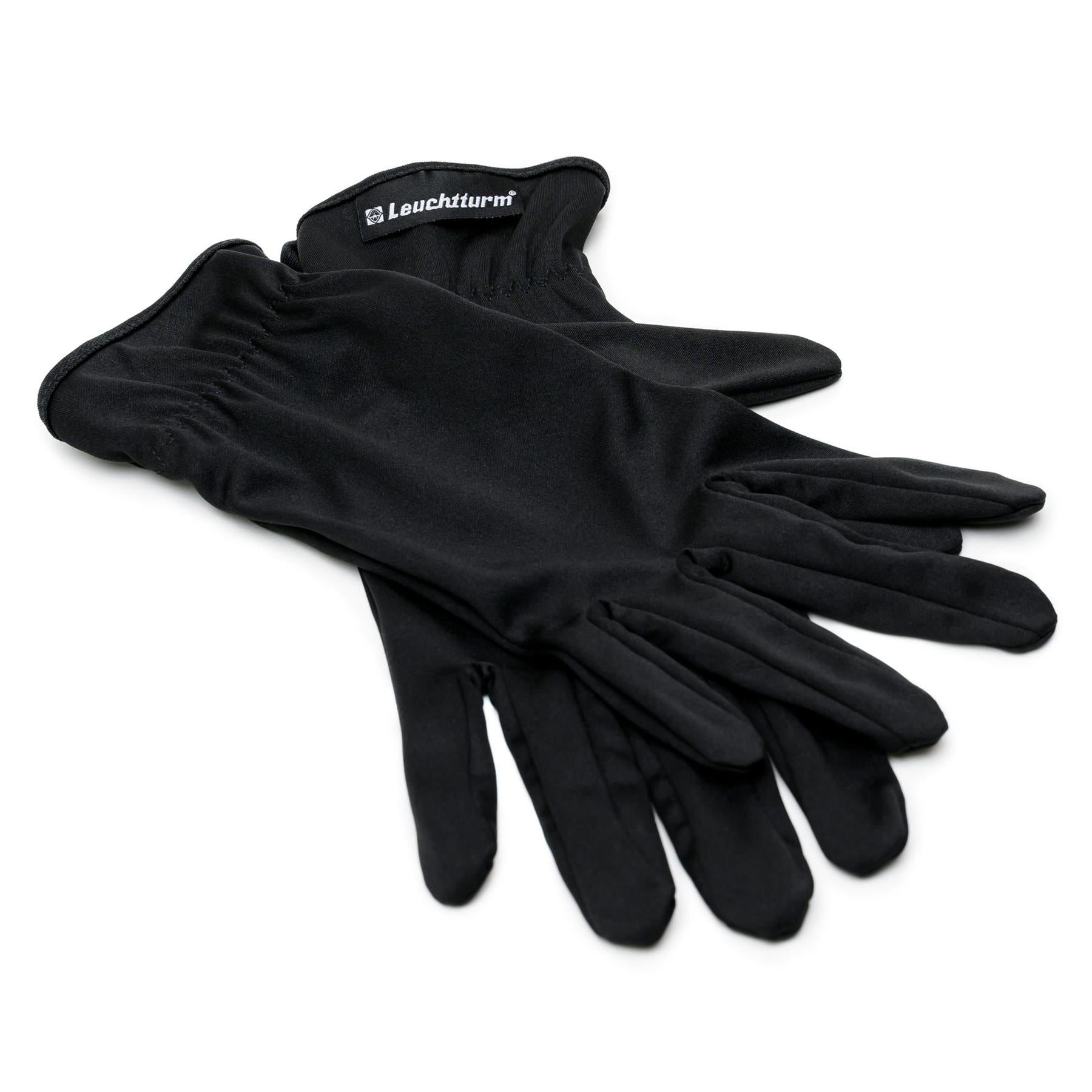 Microfibre Gloves for Coin Handling Leuchtturm Black S M L