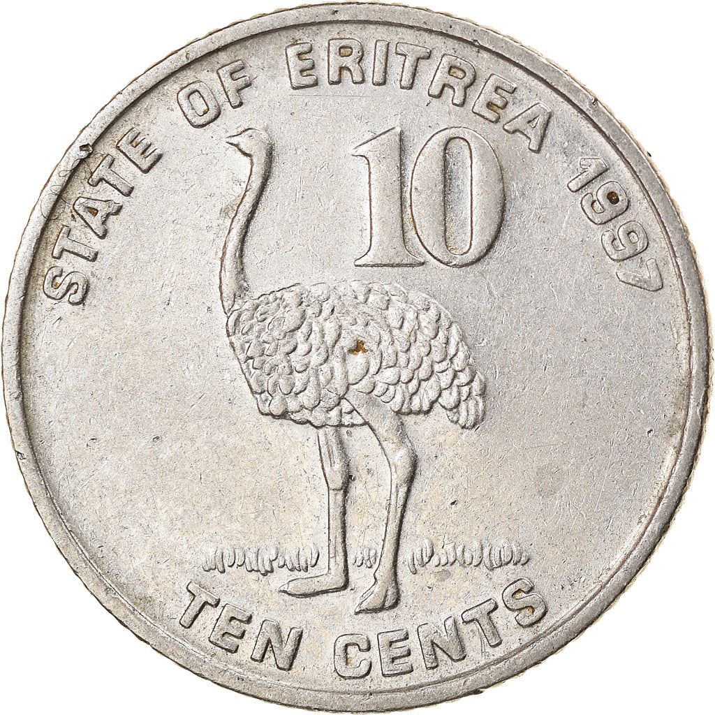אריתריאה | מטבע 10 סנט | יען | חיילים | דגל | ק"מ:45 | 1997