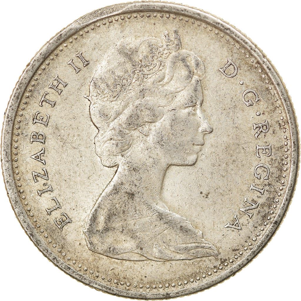 Canada | 25 Cents Coin | Silver | 2nd portrait | KM:62 | 1965-1966