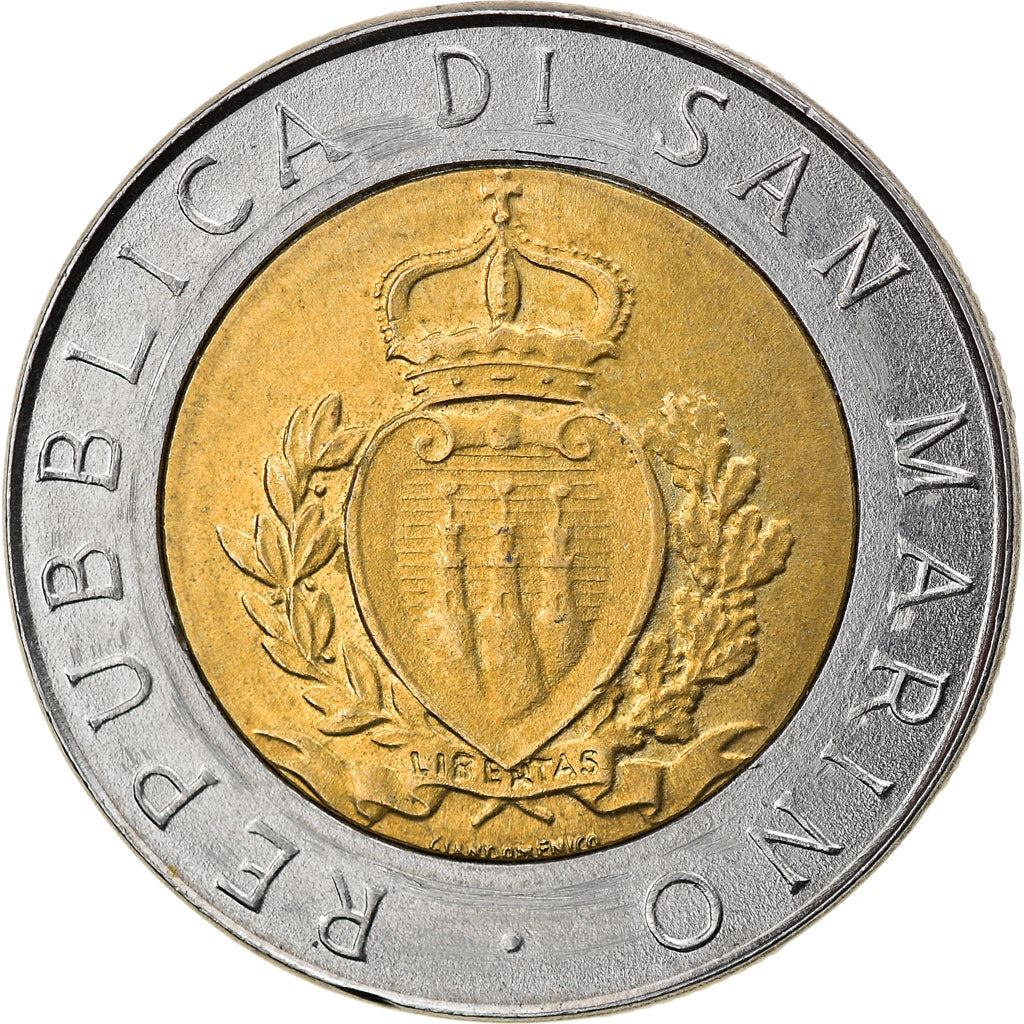 San Marino | 500 Lire Coin | Castle of San Marino | Km:209 | 1987