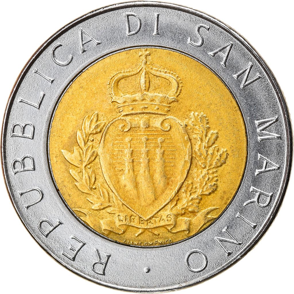San Marino | 500 Lire Coin | Castle of San Marino | Km:209 | 1987