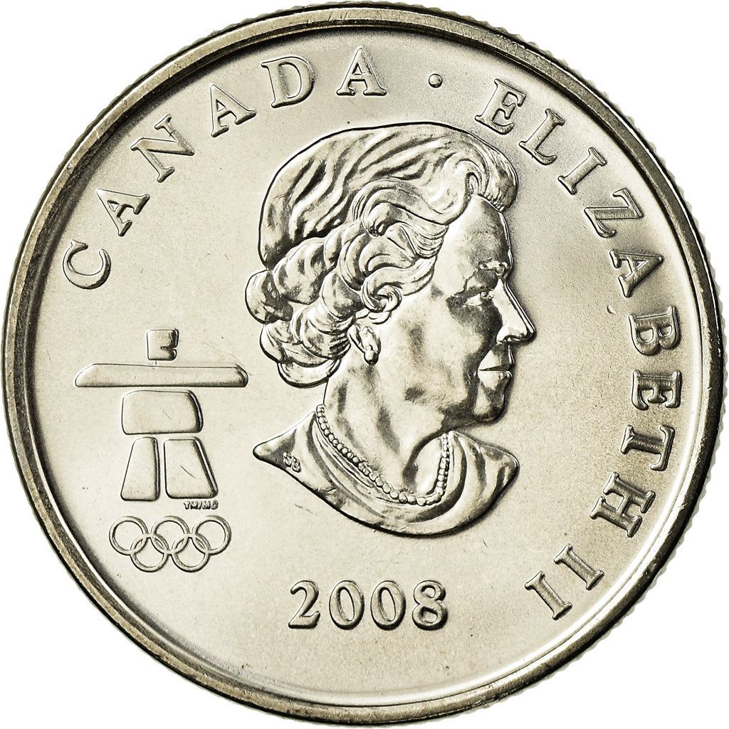 Canada | 25 Cents Coin | Nickel plated steel | Snowboarding | KM:768 | 2008