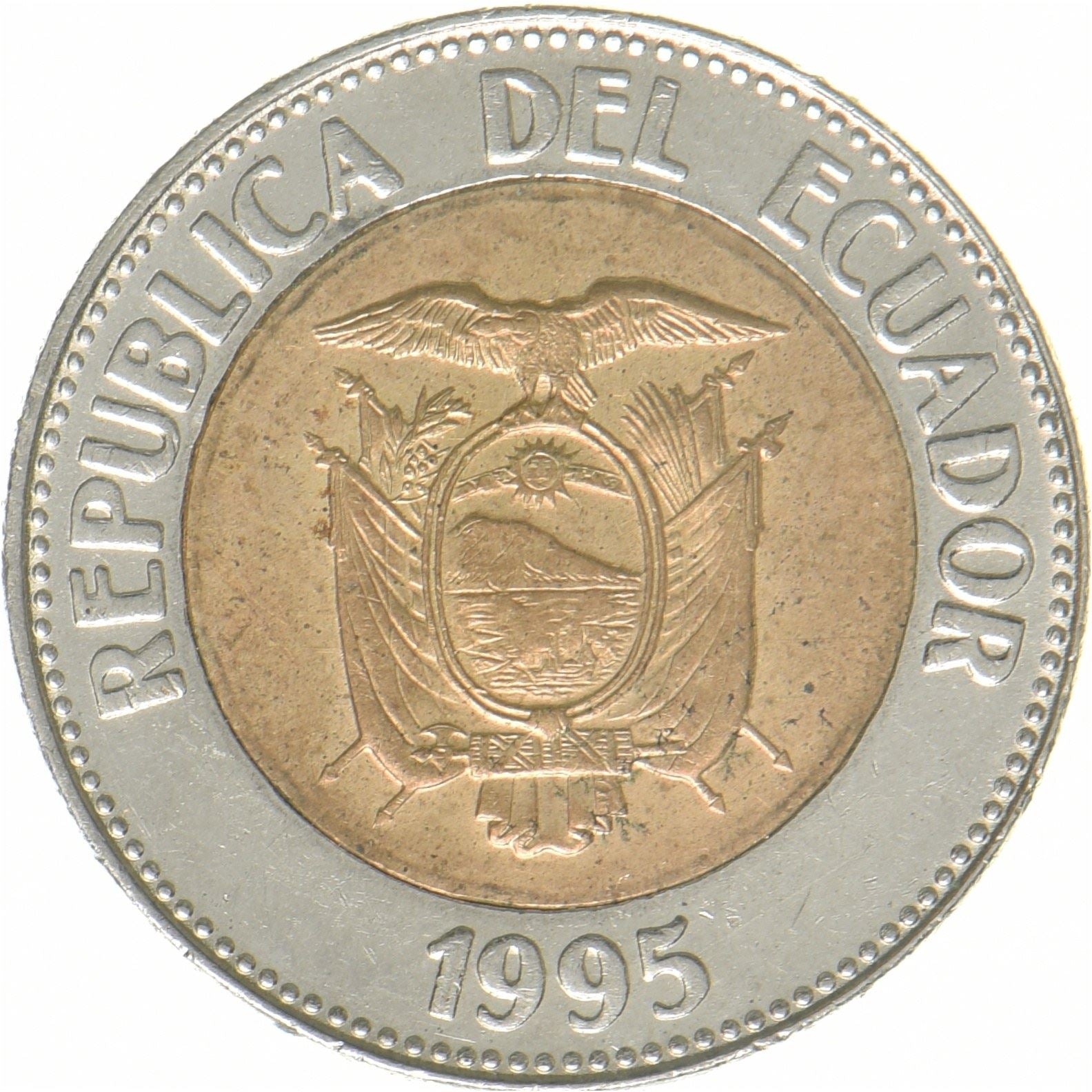 Ecuador | 100 Sucres Coin | Antonio José de Sucre | Bimetallic | KM:96 | 1995