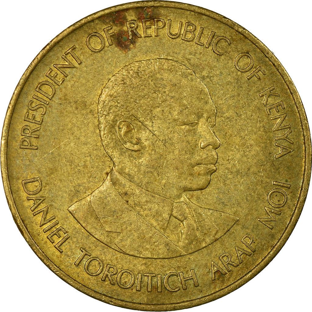 Kenya 5 Cents | President of Kenya 1989 - 2002 Coin | KM17 | 1978 - 1991
