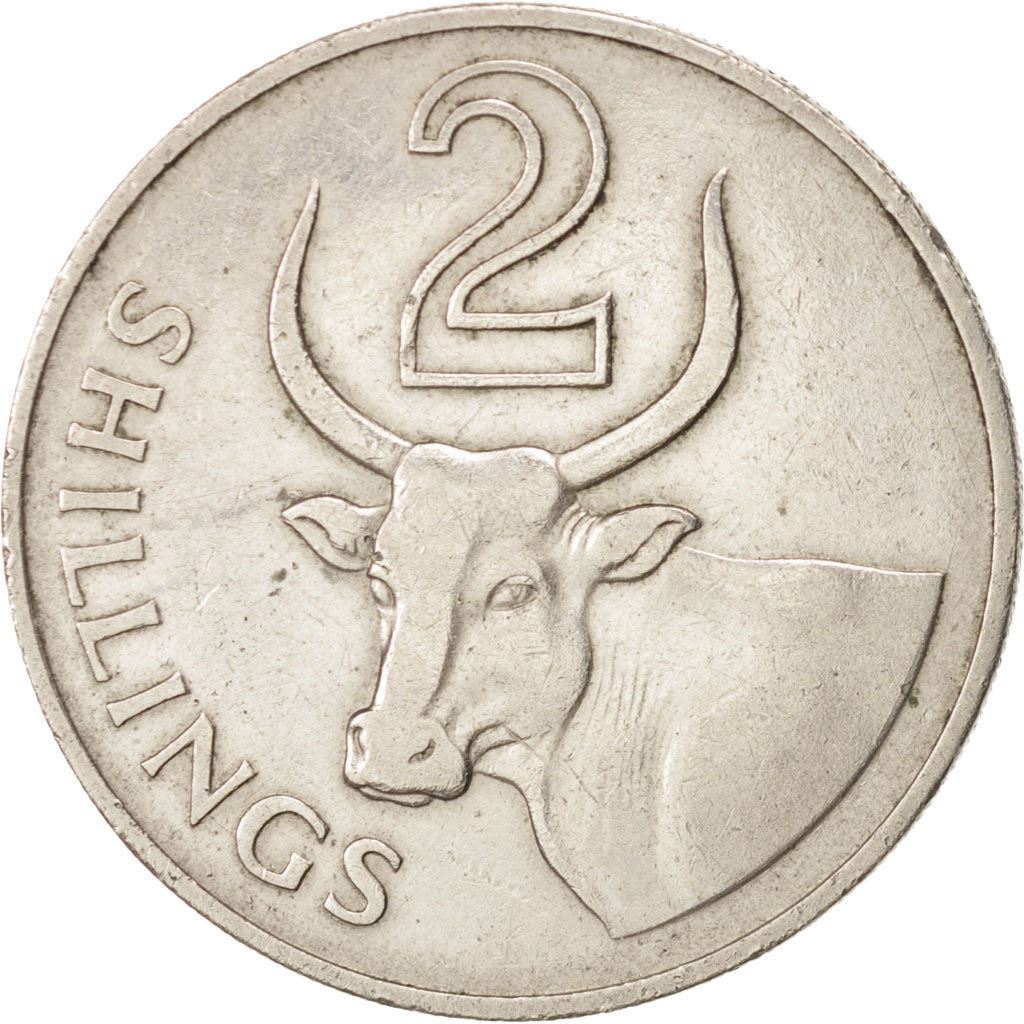 The Gambia | 2 Shillings Coin | African Ox | Km:5 | 1966