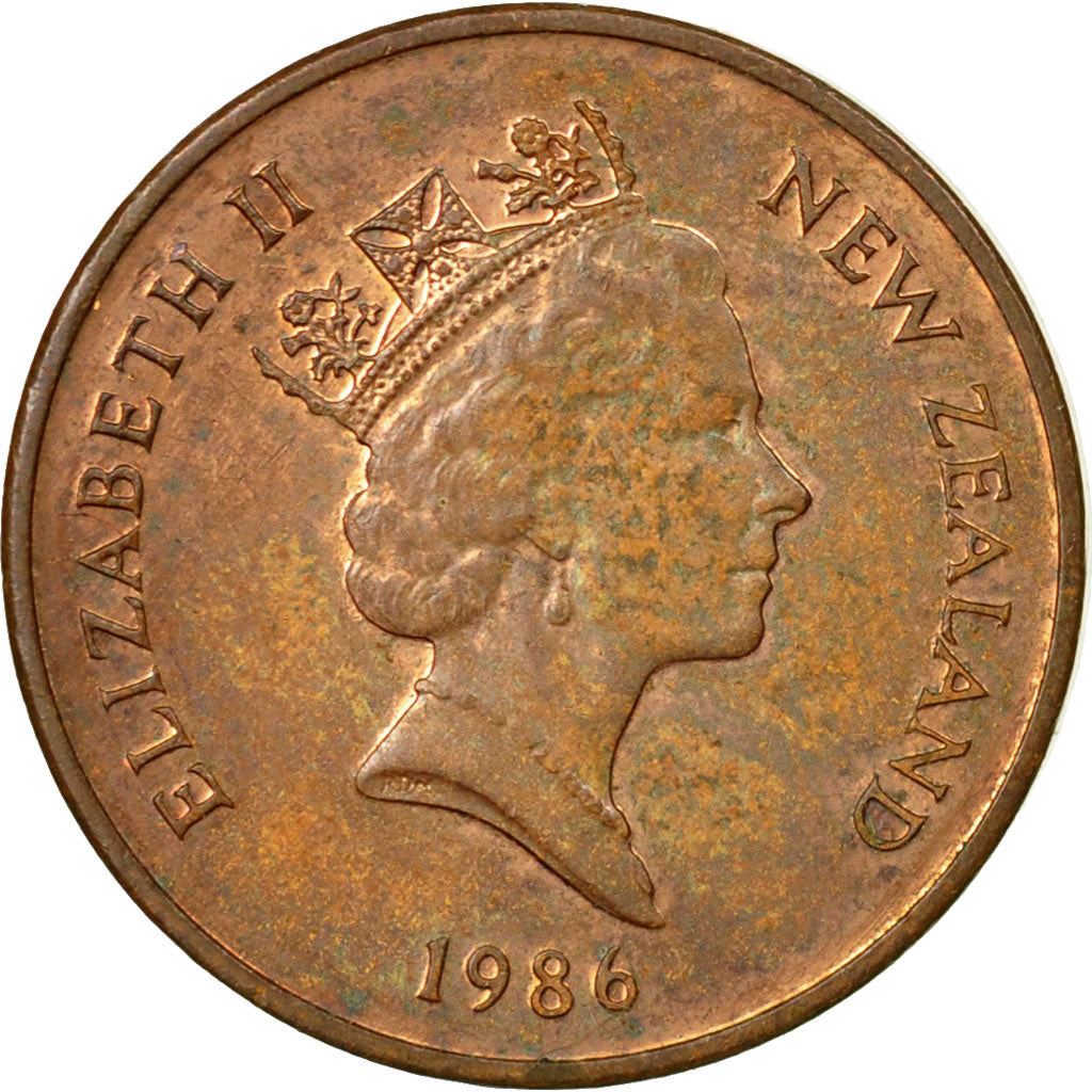 New Zealand | 1 Cent Coin | Elizabeth II | Silver Fern | Km:58 | 1986 - 1988