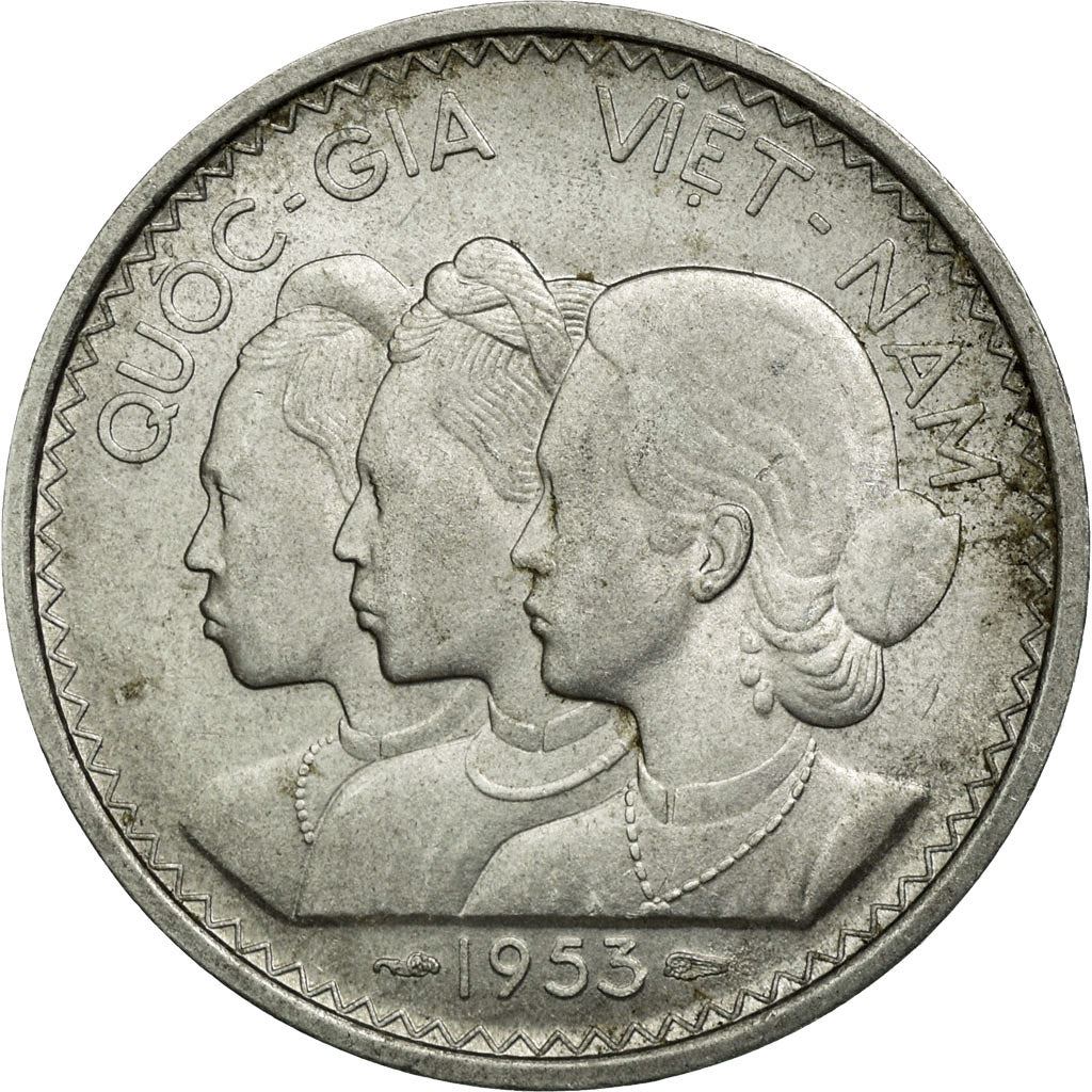 South Vietnam | 20 Su Coin | Rice plant | Km:2 | 1953