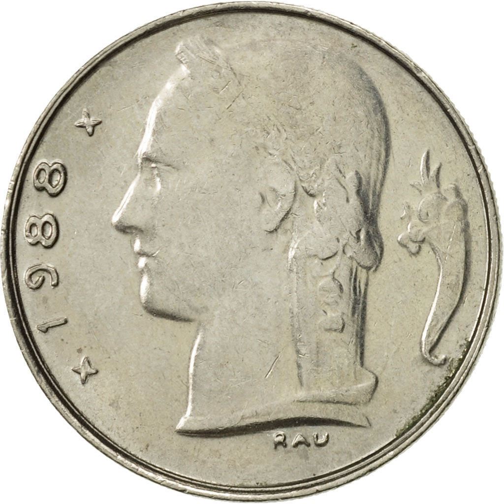 Belgian Coin 1 Franc - Baudouin I Belgique | Cornucopia | Oak | KM142 | 1950 - 1988