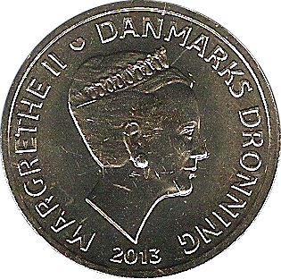 Danish | 20 Kroner Coin | Margrethe II | H. C. Orsted & Electromagnetism | KM958 | Denmark | 2013