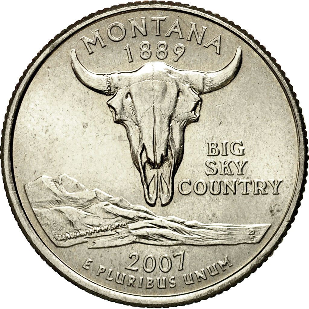United States | 1/4 Dollar Coin | Montana | Km:396 | 2007