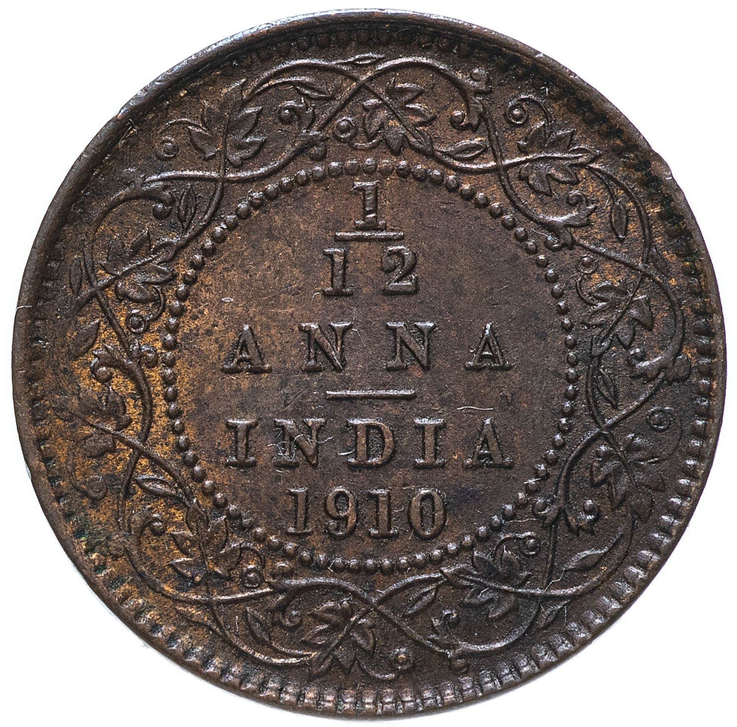 India - British | 1/12 Anna Coin | King Edward VII | Km:498 | 1906 - 1910