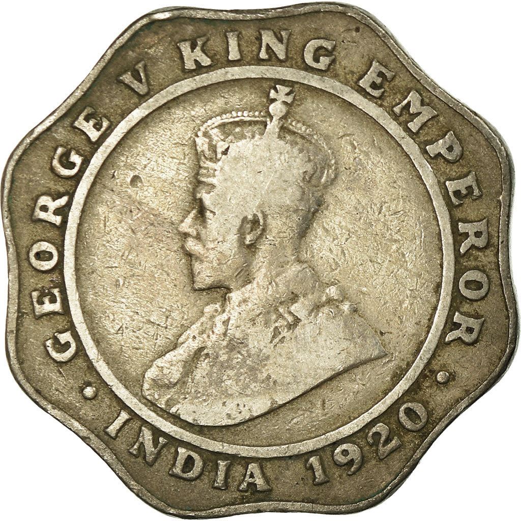 India - British | 4 Annas Coin | King George V | Km:519 | 1919 - 1921