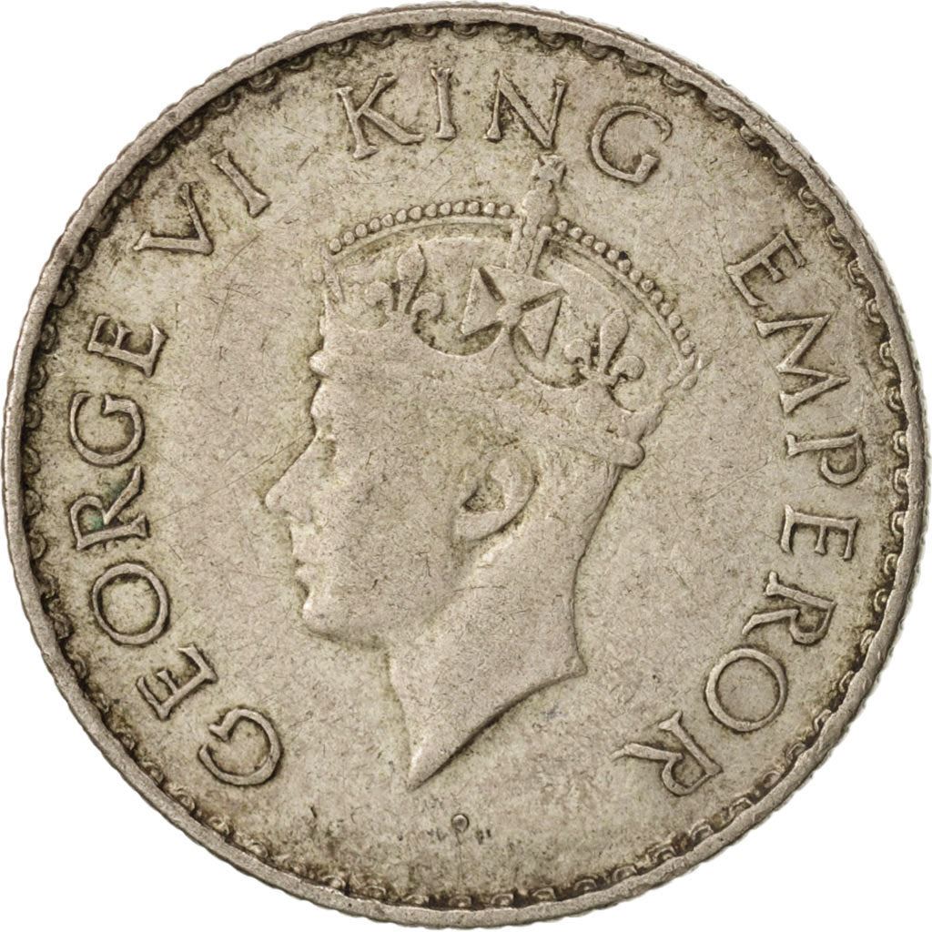 India - British | 1/4 Rupee Coin | King George VI | Km:545 | 1940