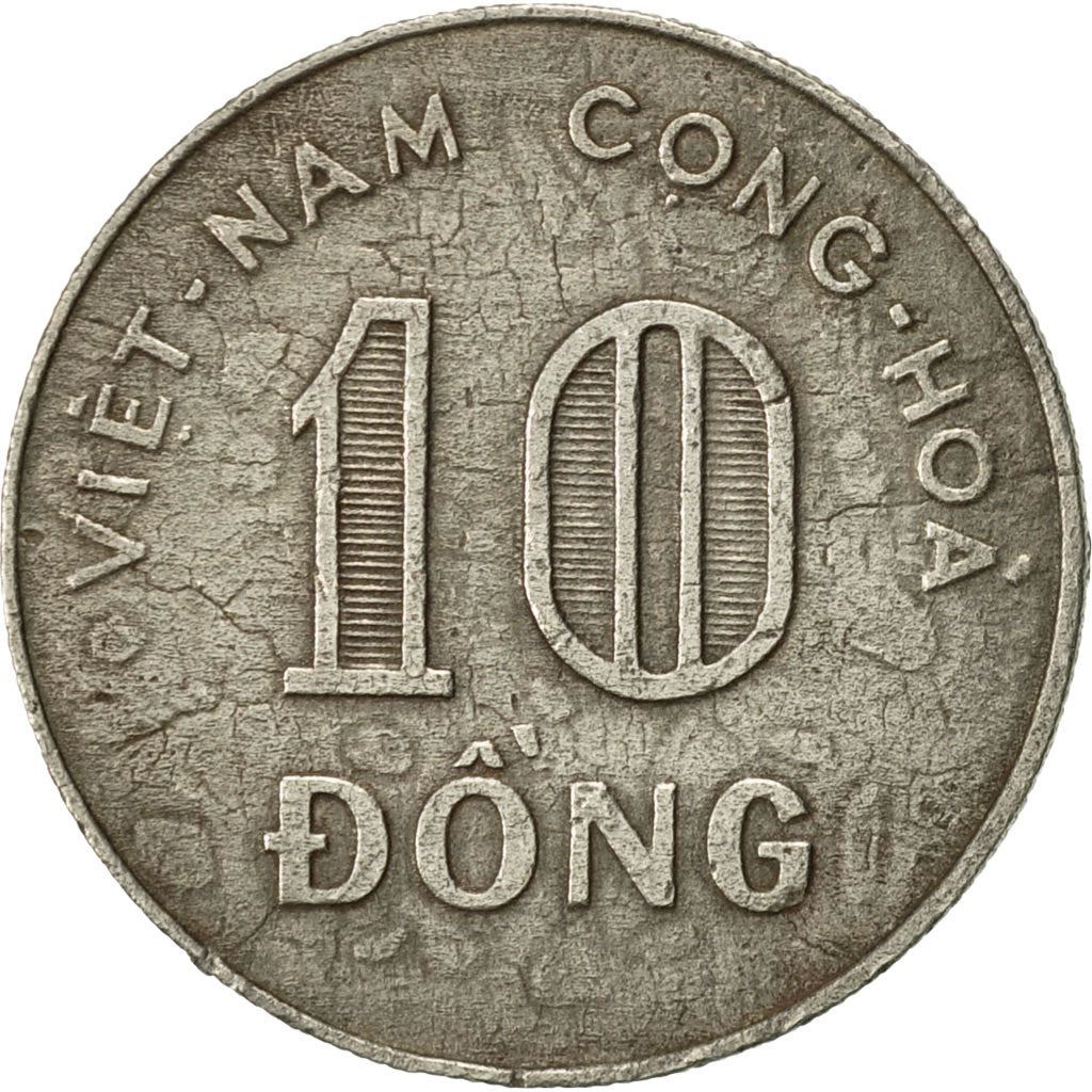 Vietnam › South Vietnam | 10 Dong Coin | Rice stalks | Km:8 | 1964 - 1967