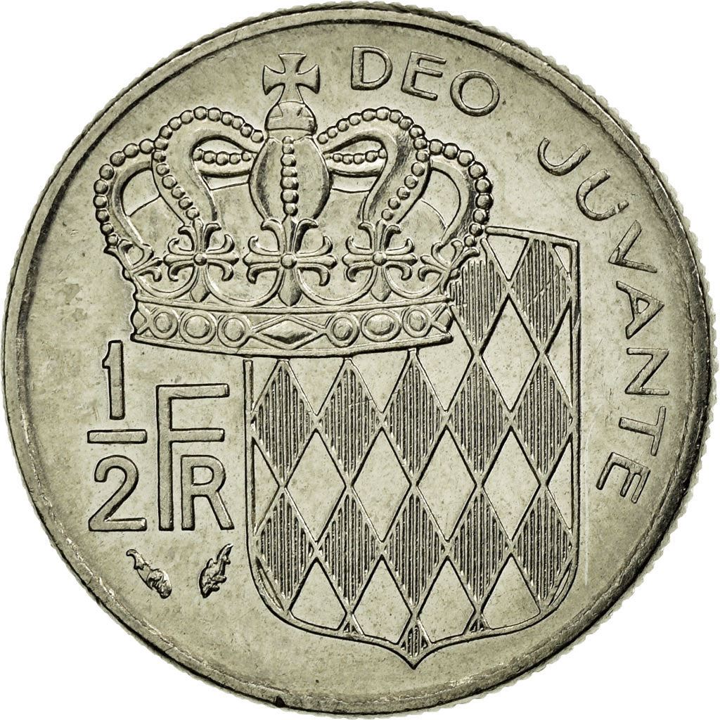 Monaco | 1/2 Franc Coin | Rainier III | Km:145 | 1965 - 1995