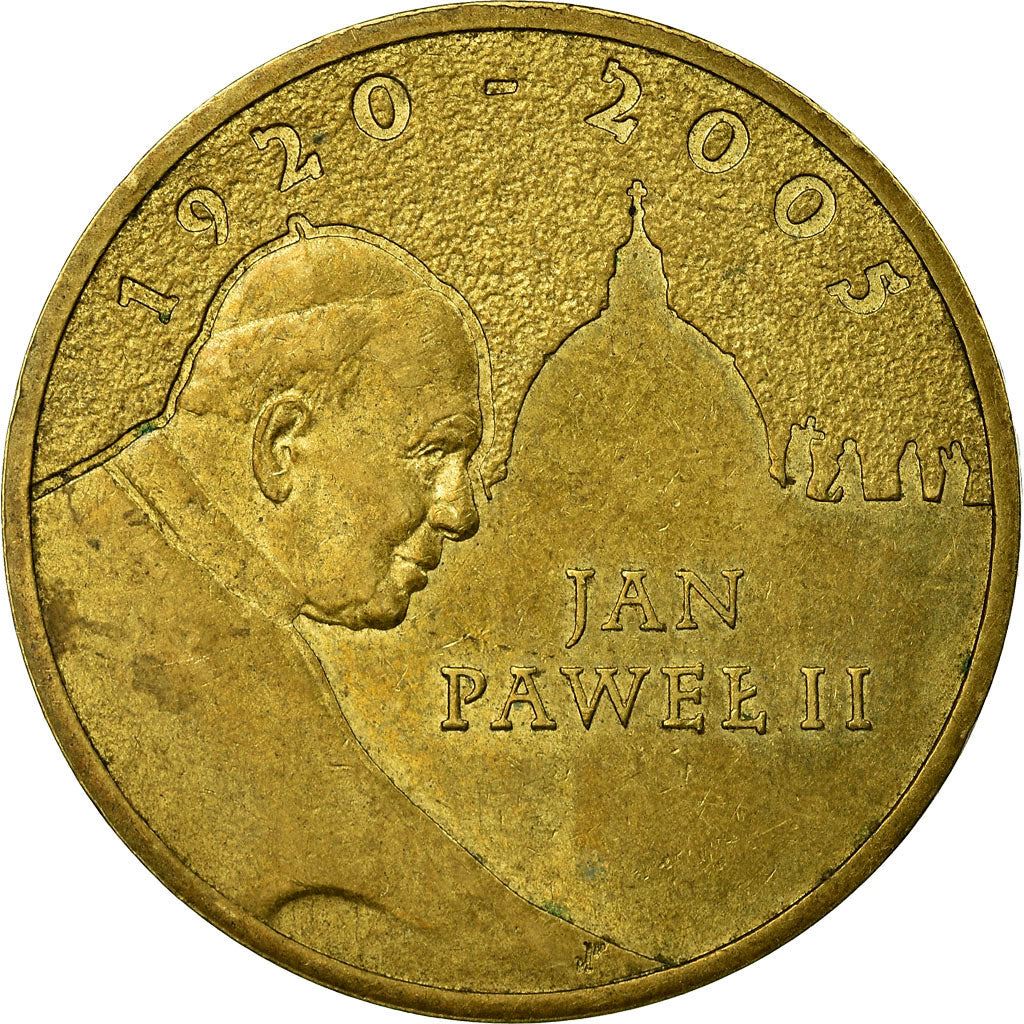 Poland | 2 Zlotys Coin | Pope John Paul II | Y:525 | 2005