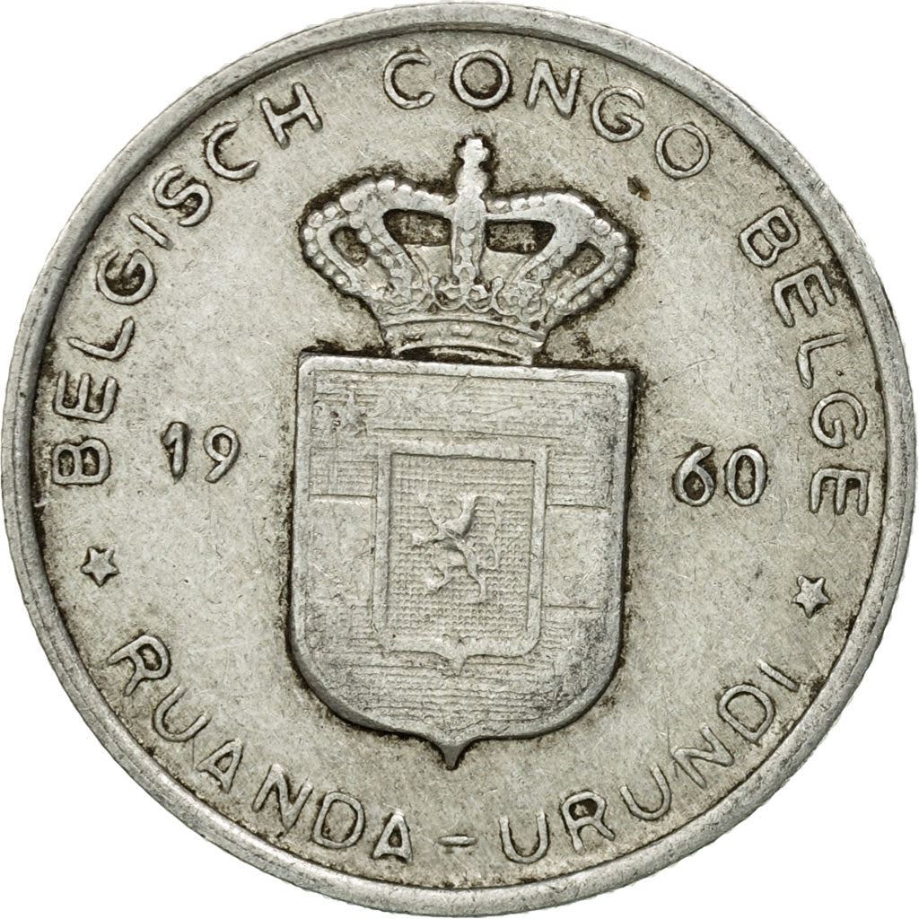 Belgian Congo | 1 Franc Coin | Palm tree | Km:4 | 1957 - 1960