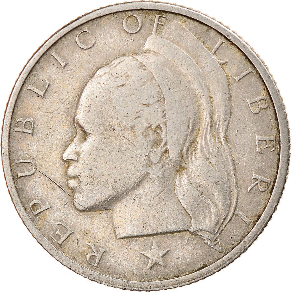 Liberia | 25 Cents Coin | Olive Branches | Km:16A | 1966 - 1990
