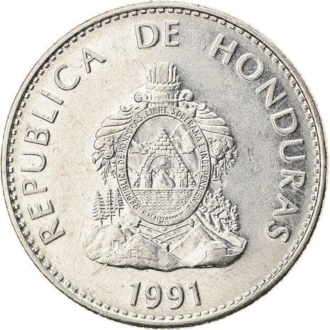Honduras 50 Centavos Coin | Pyramid | Lempira | KM84a.1 | 1991 - 1994