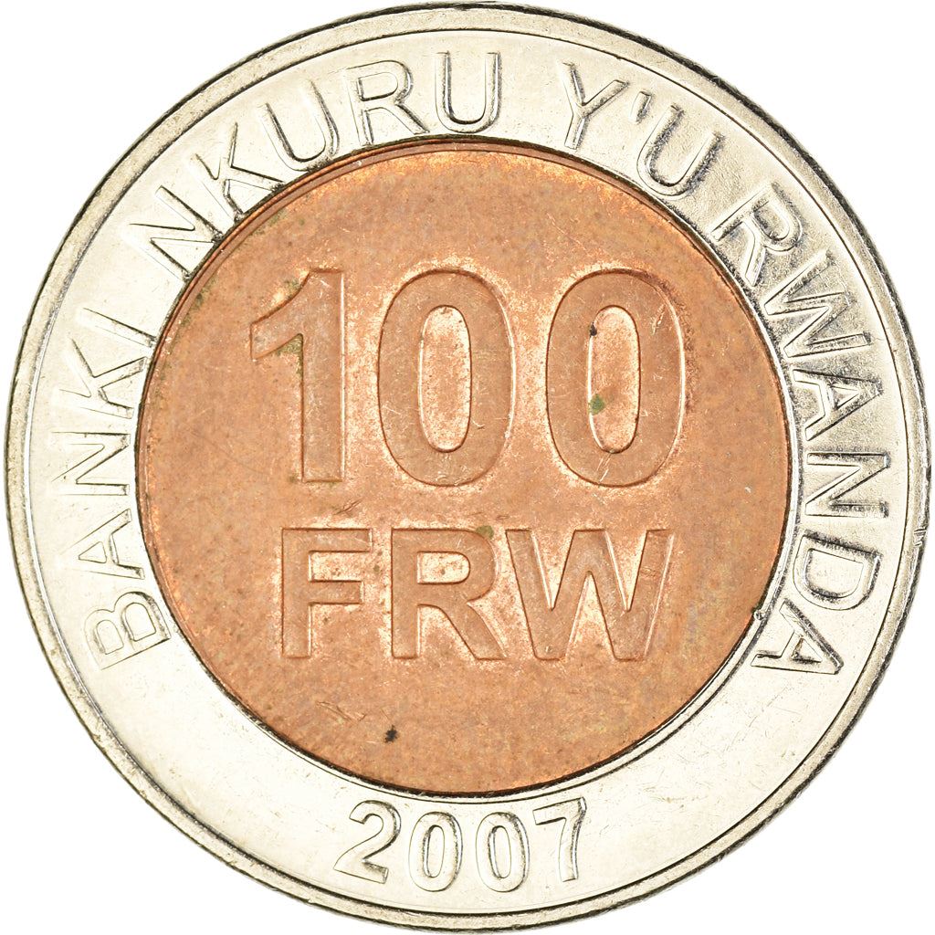 Rwanda | 100 Amafaranga Coin | Sorghum | Coffee Plant | Basket | Km:32 | 2007