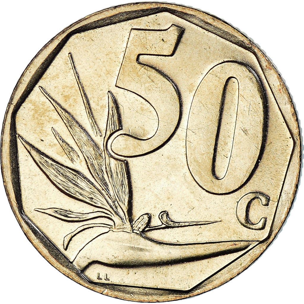 South Africa 50 Cents Coin | Tswana Legend - Aforika Borwa | KM271 | 2002